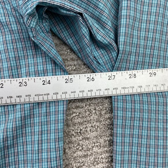 Eddie Bauer Shirt Men Large Tall LT Plaid Button Down Wrinkle Resistant Preppy - Picture 7 of 8